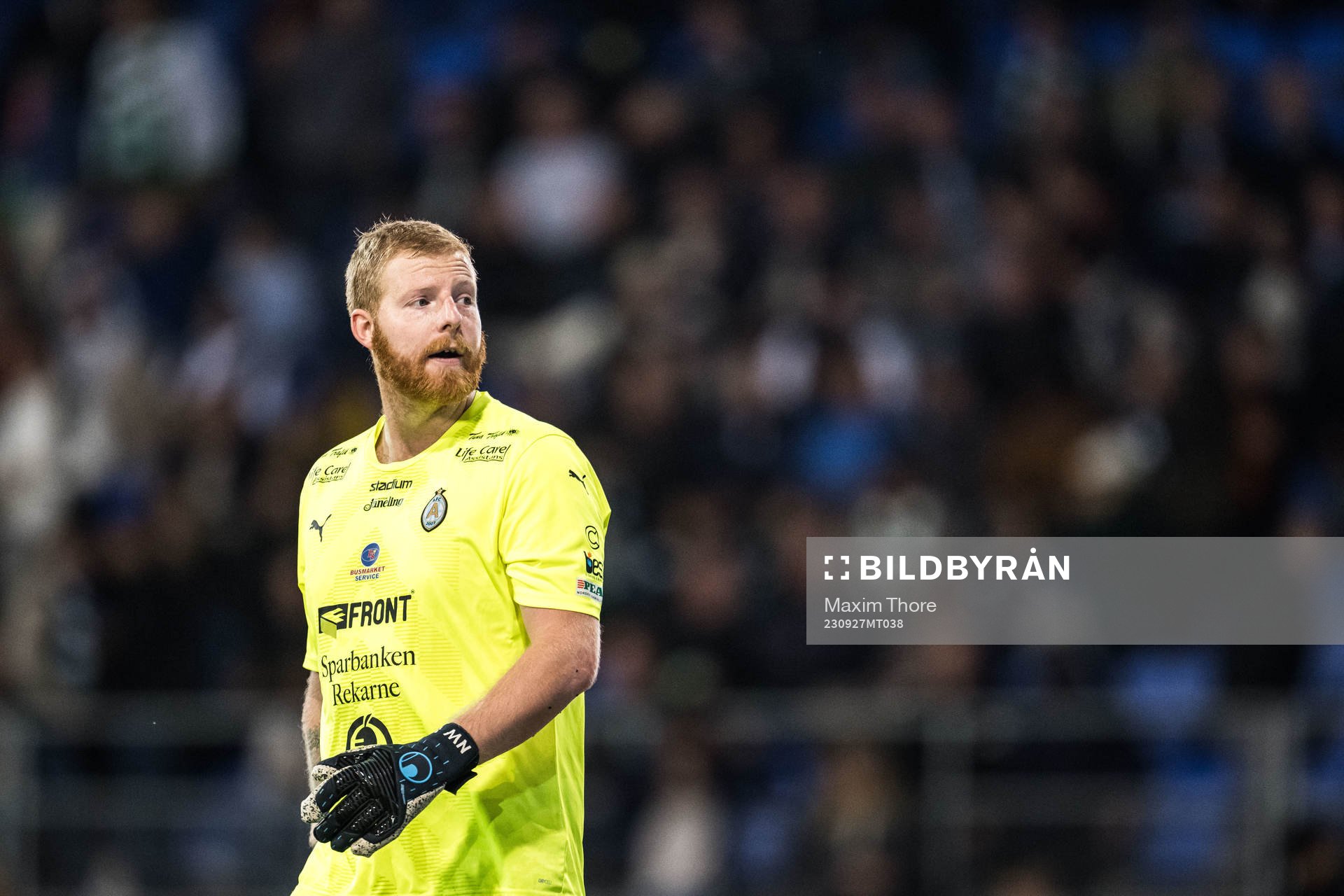 AFC Eskilstunas målvakt Nick Wolters deppar