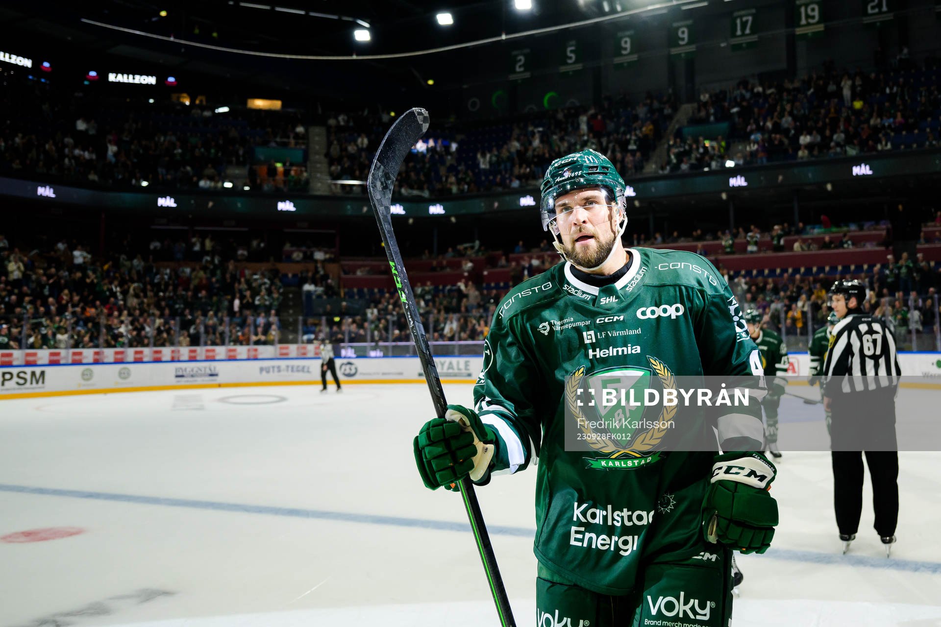 Färjestads Henrik Björklund jublar