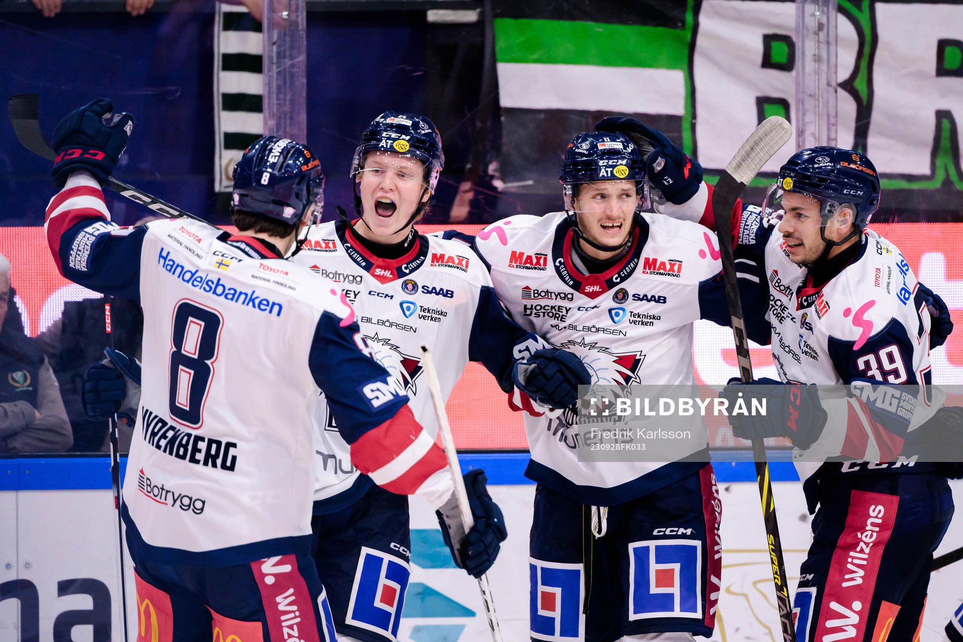 Linköpings Filip Bystedt jublar