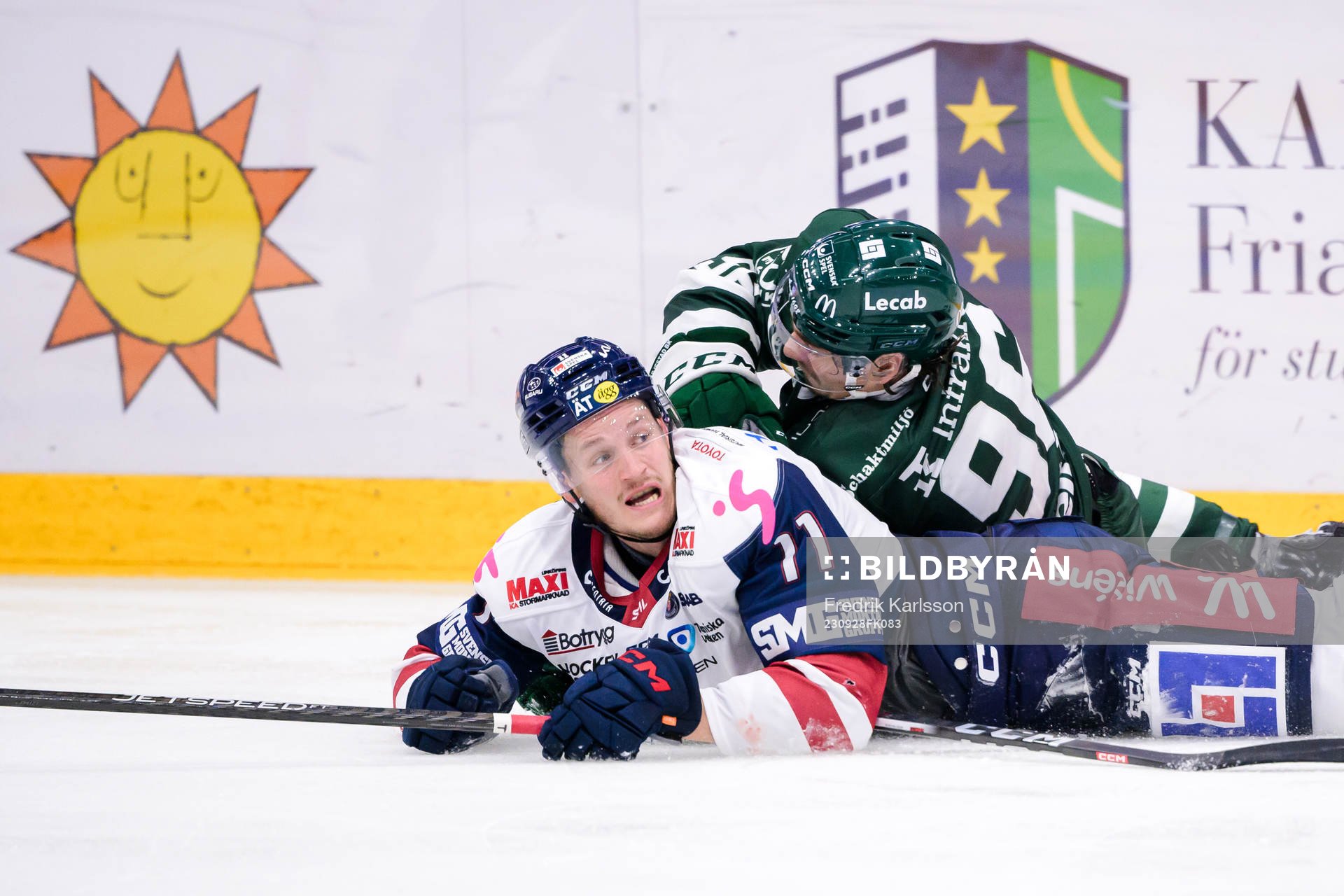 Linköpings Henrik Törnqvist och Färjestads David Tomasek