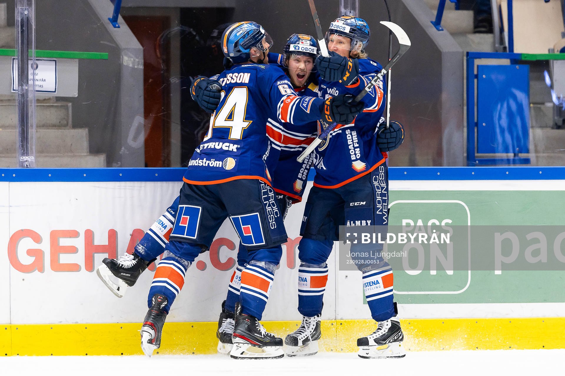 Växjös Eric Martinsson, Kalle Kossila och Marcus
