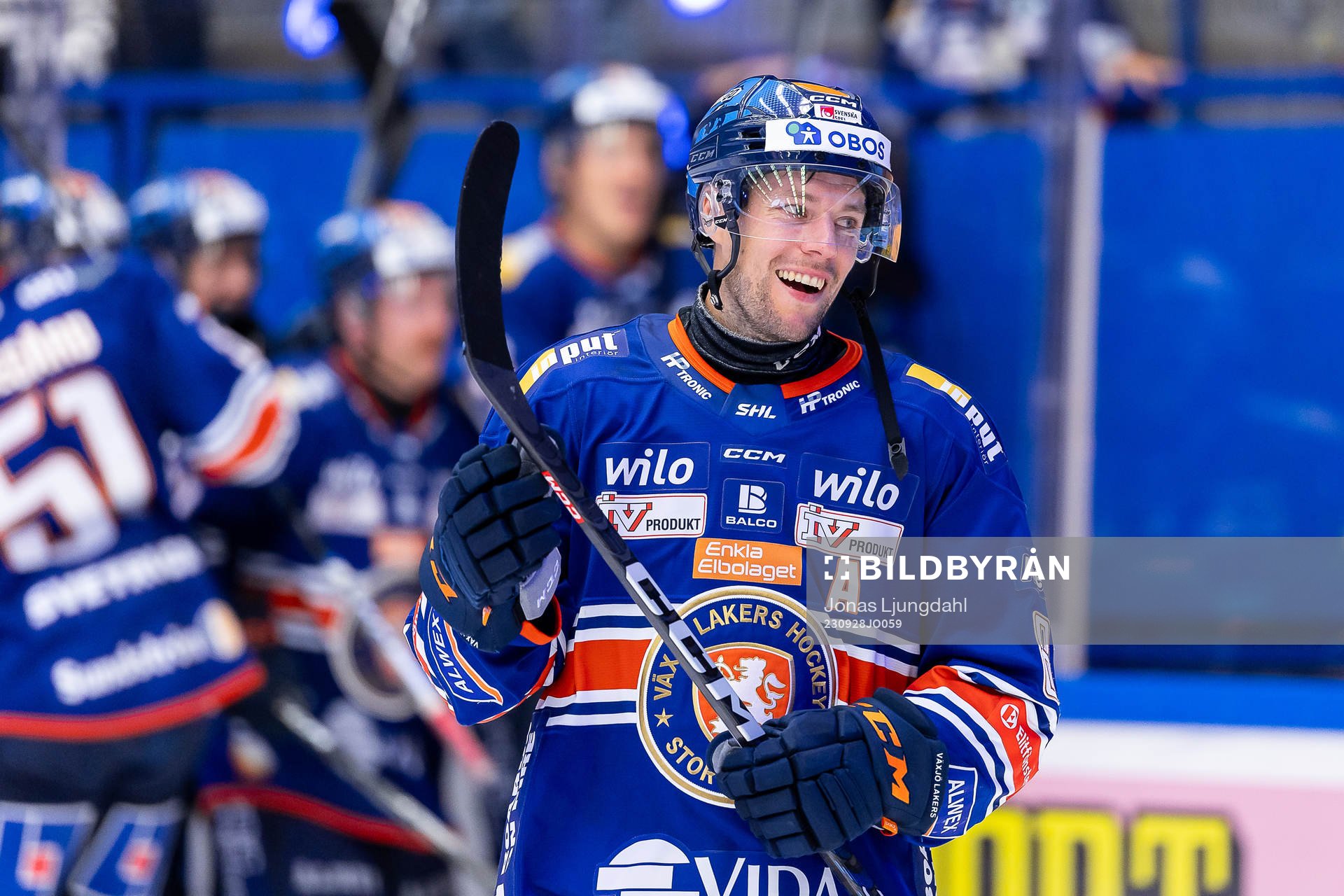 Växjös Robert Rosén jublar