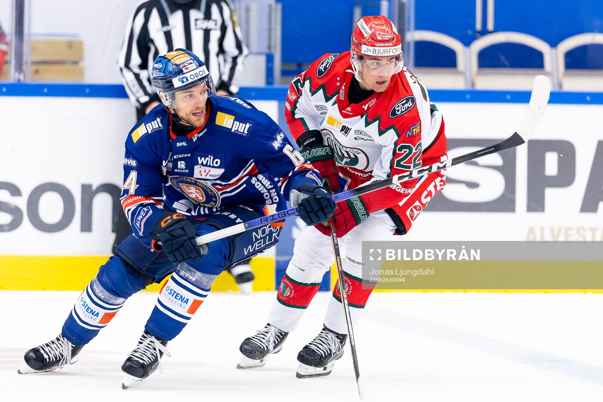 Växjös Eric Martinsson och Frölundas Linus Nässen