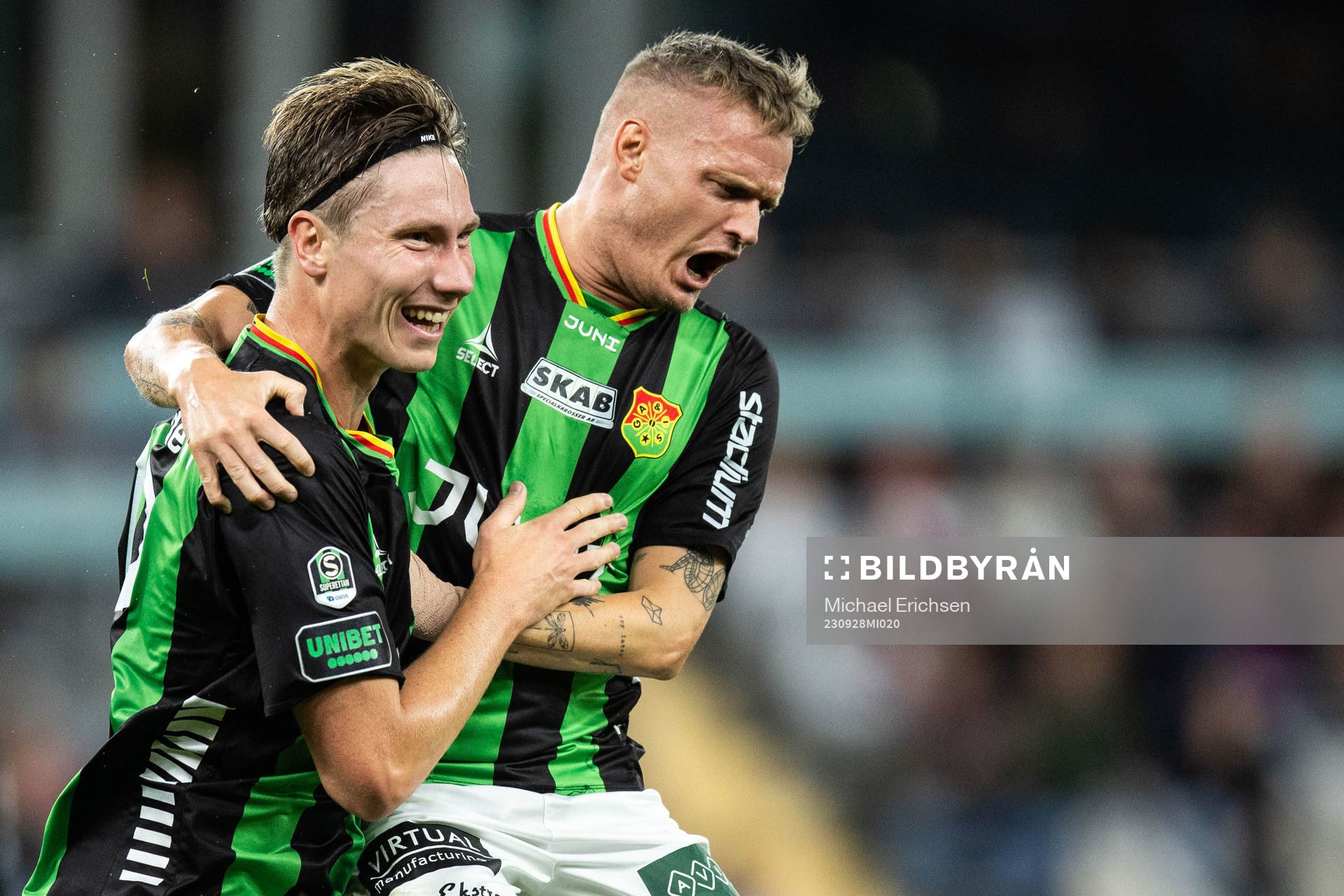 GAIS Robin Frej jublar med Jonas Lindberg