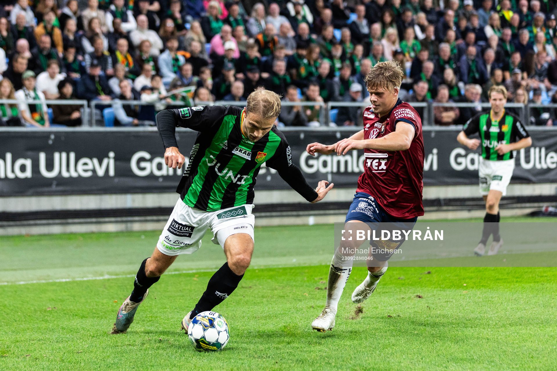 GAIS Gustav Lundgren och Örgrytes Kevin Holmén