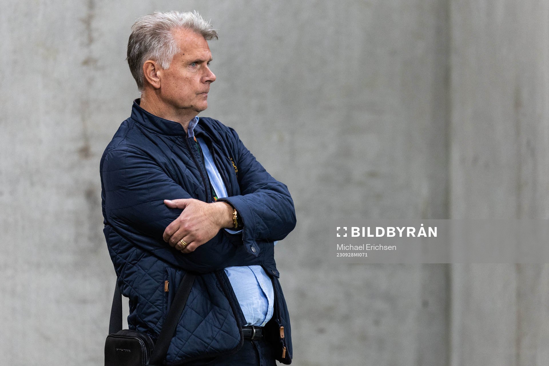 GAIS ordförande Roland Blomstrand under fotbollsmatchen i Superettan mellan Örgryte och GAIS den 28 september 2023 i Göteborg. 