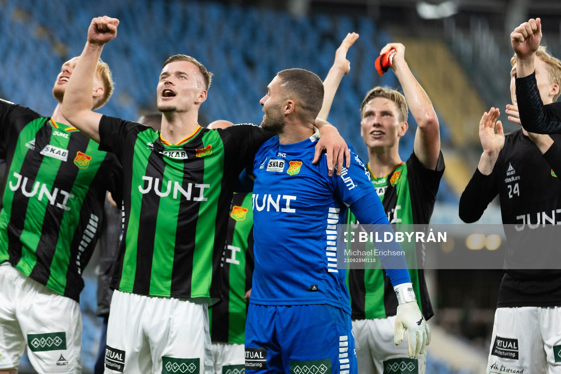 GAIS  Alexander Ahl Holmström och målvakt Mergim Krasniqi
