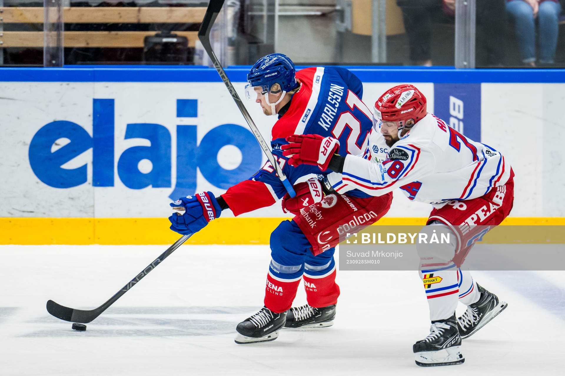 Oskarshamns Hampus Karlsson och Timrås Robin Hanzl