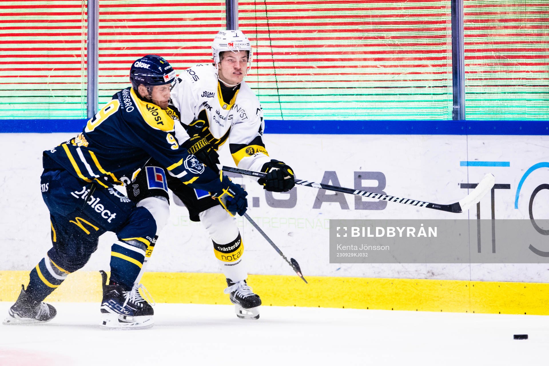 Södertäljes Viktor Grahn och Västerås Hannes Hellberg