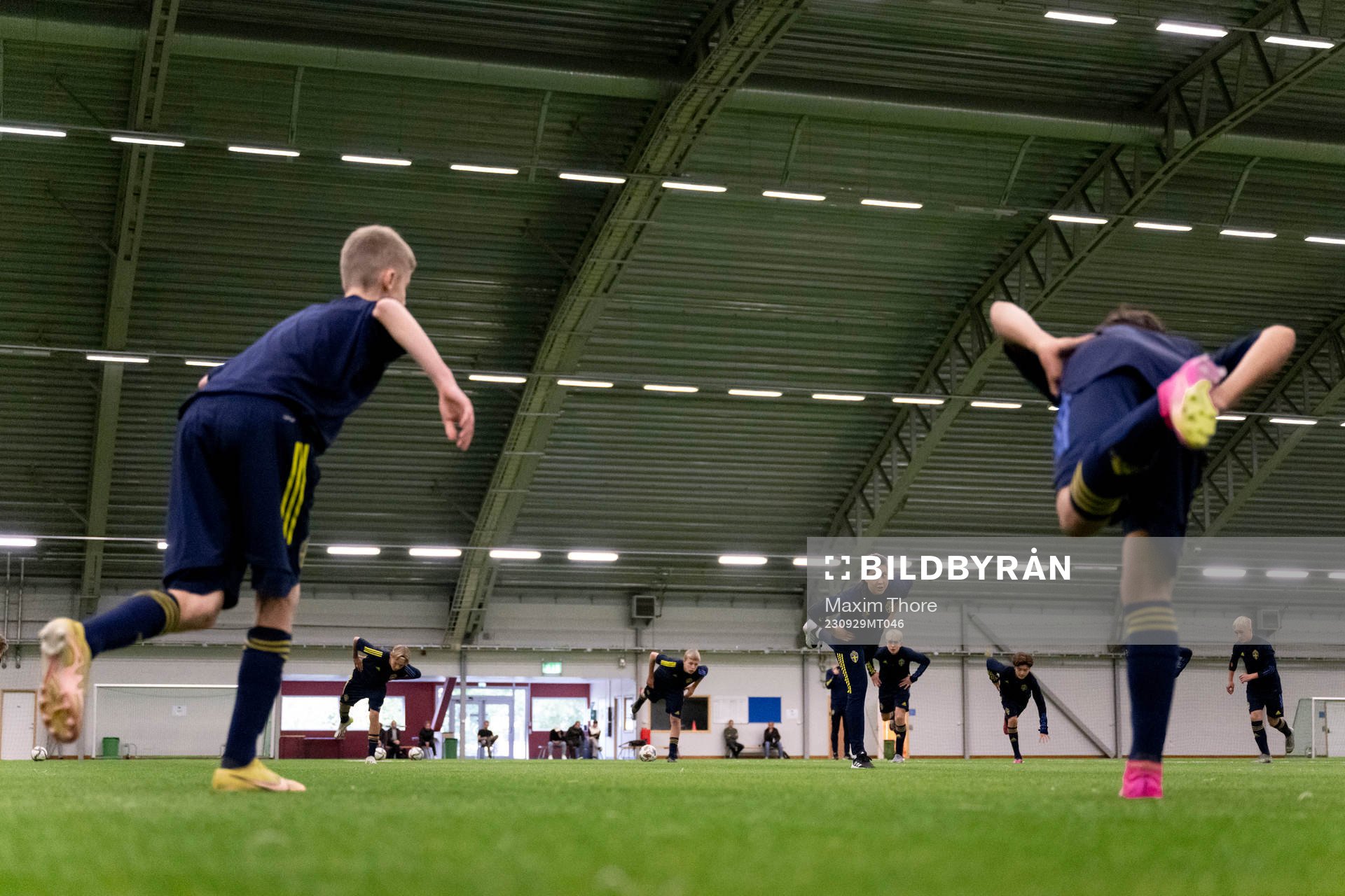 Naprapat Oda Lindahl Schei under en träning med det svenska P15 future team landslaget i fotboll den 29 september 2023 i Stockholm. 