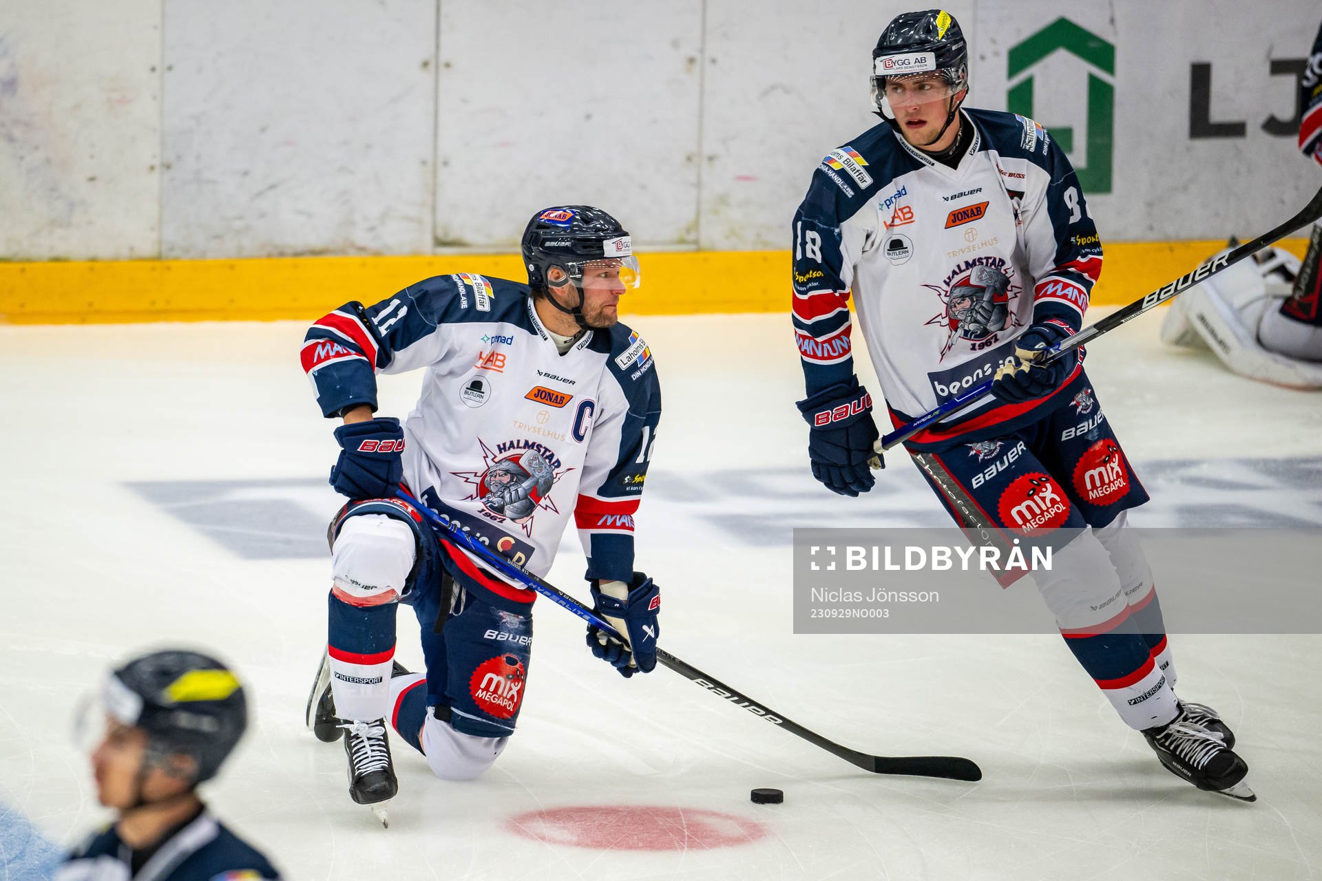Halmstads Robin Dahse  och Jonathan Lundgren
