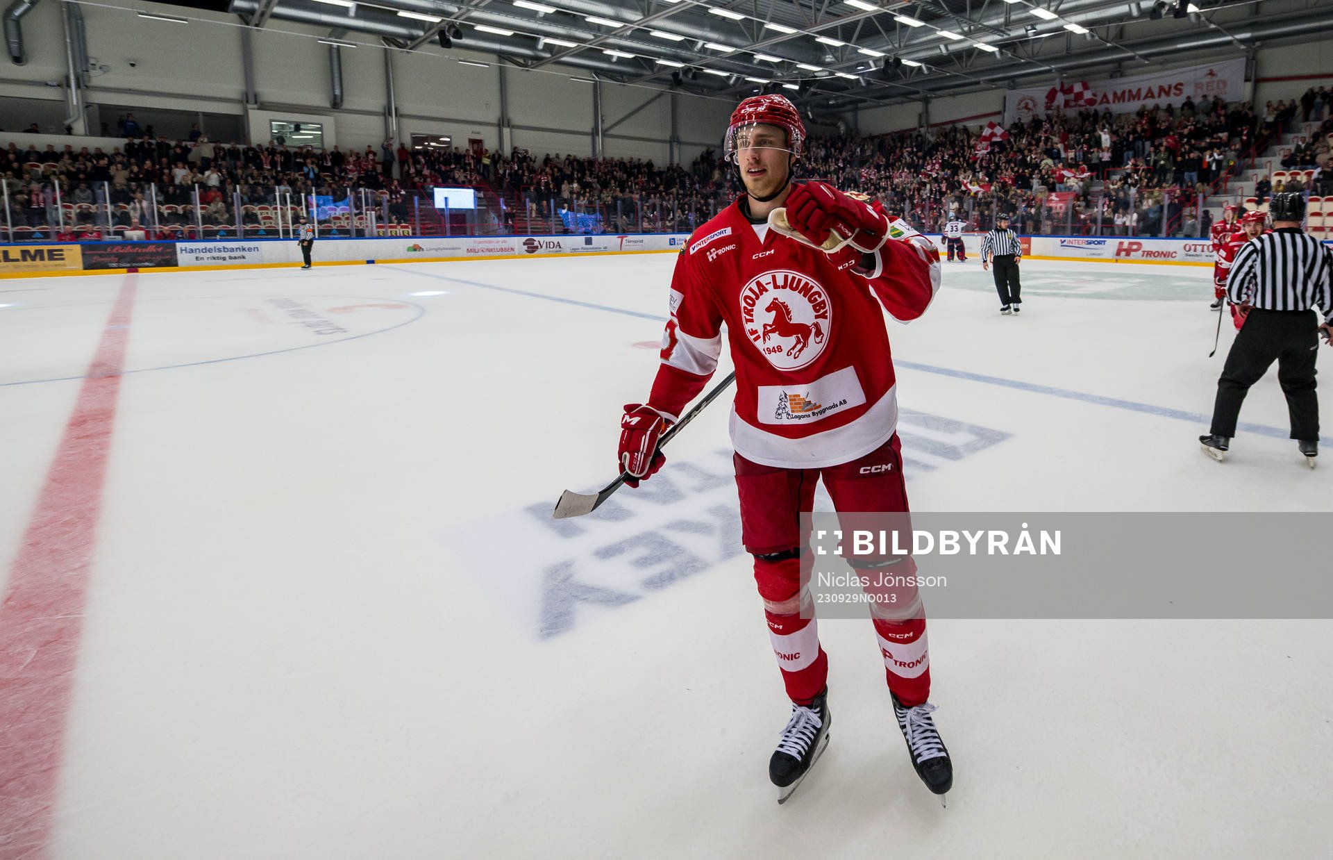 Troja/Ljungbys Emil Ekholm jublar