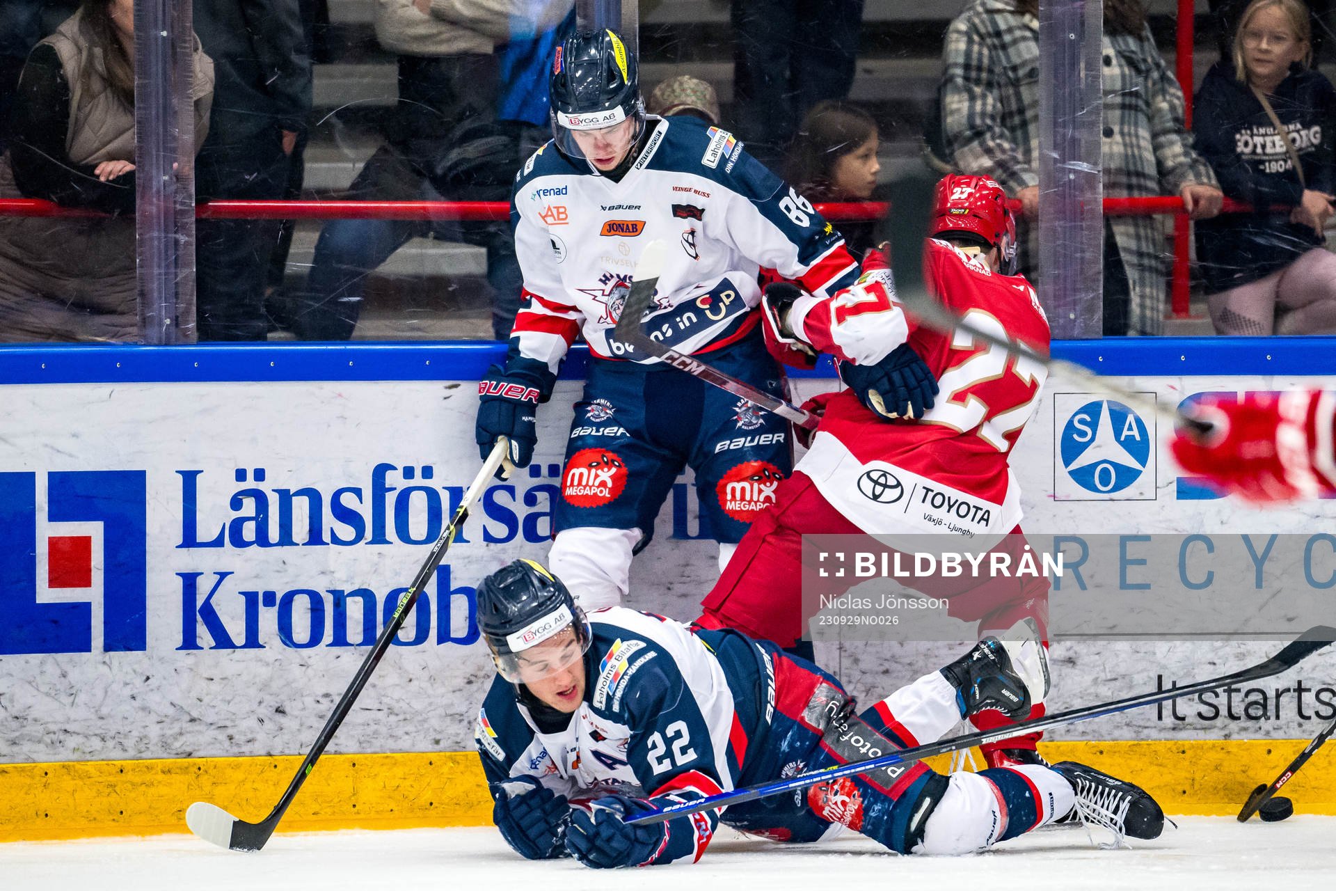 Halmstads Viktor Bernhardtz och Victor Gagic mot