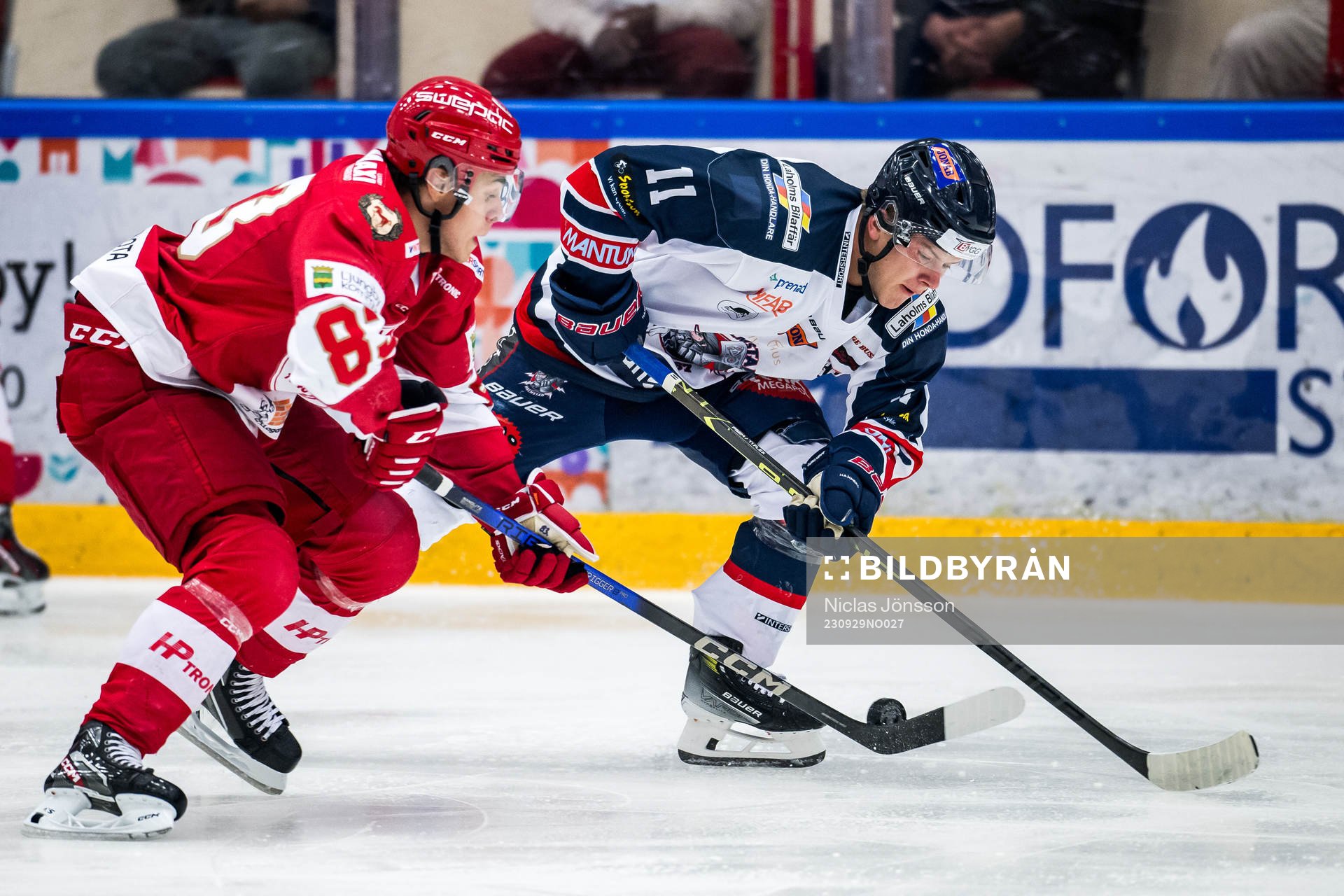 Troja/Ljungbys Jonathan Wikström och Halmstads Lukas