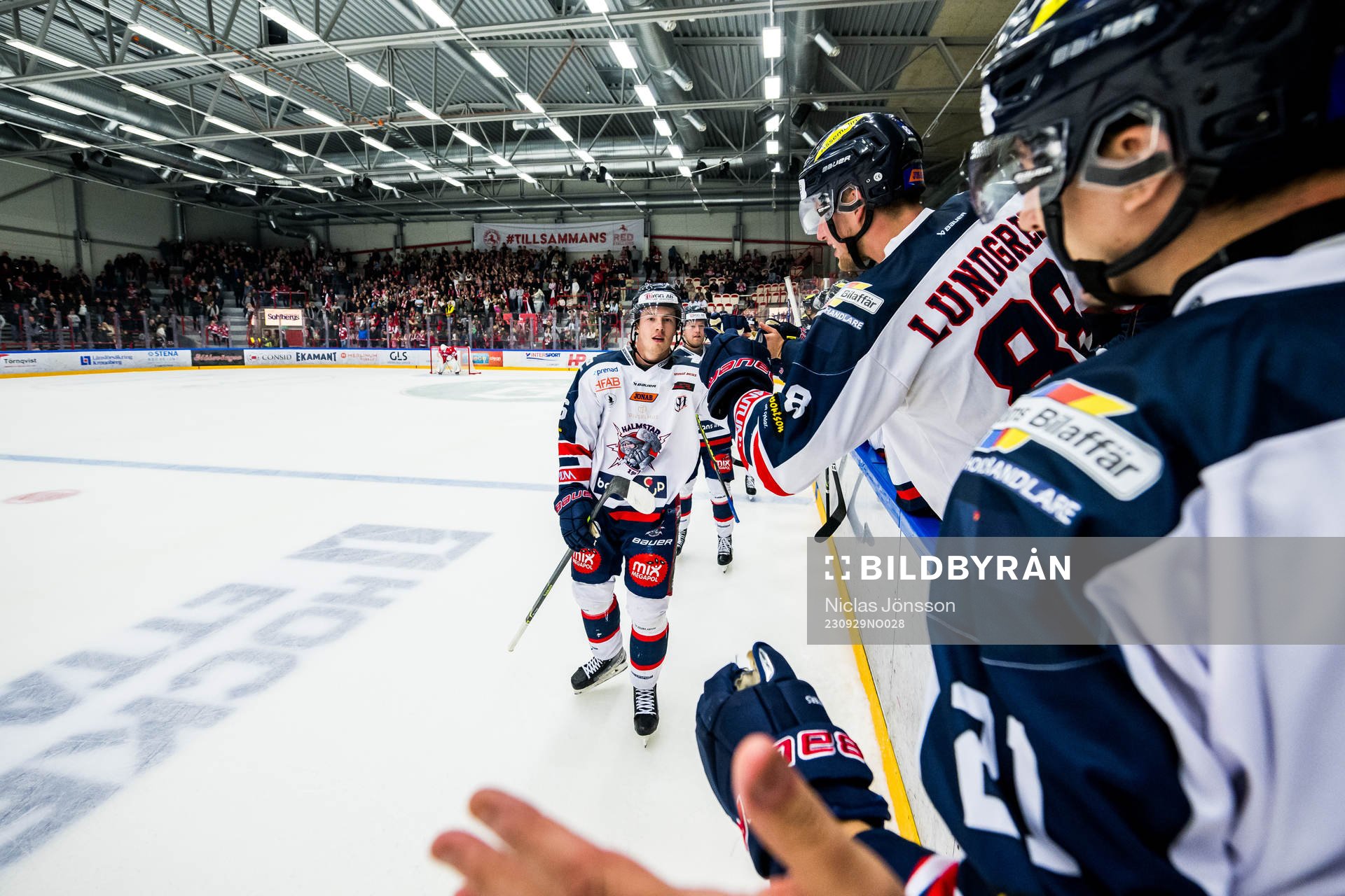 Halmstads Viktor Bernhardtz jublar