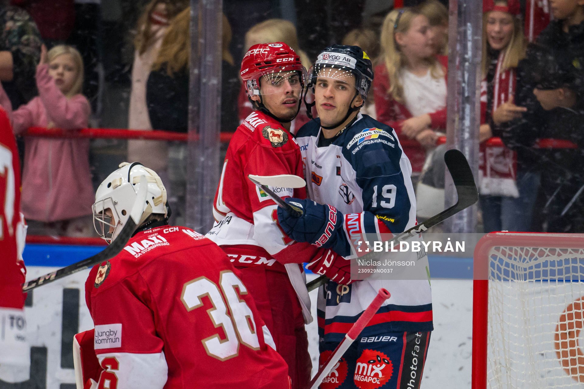 Troja/Ljungbys Kalle Bartholdsson och Halmstads Albin