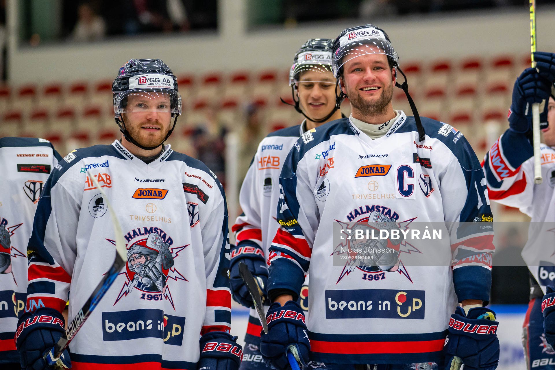 Halmstads Jacob Levin och Robin Dahse jublar