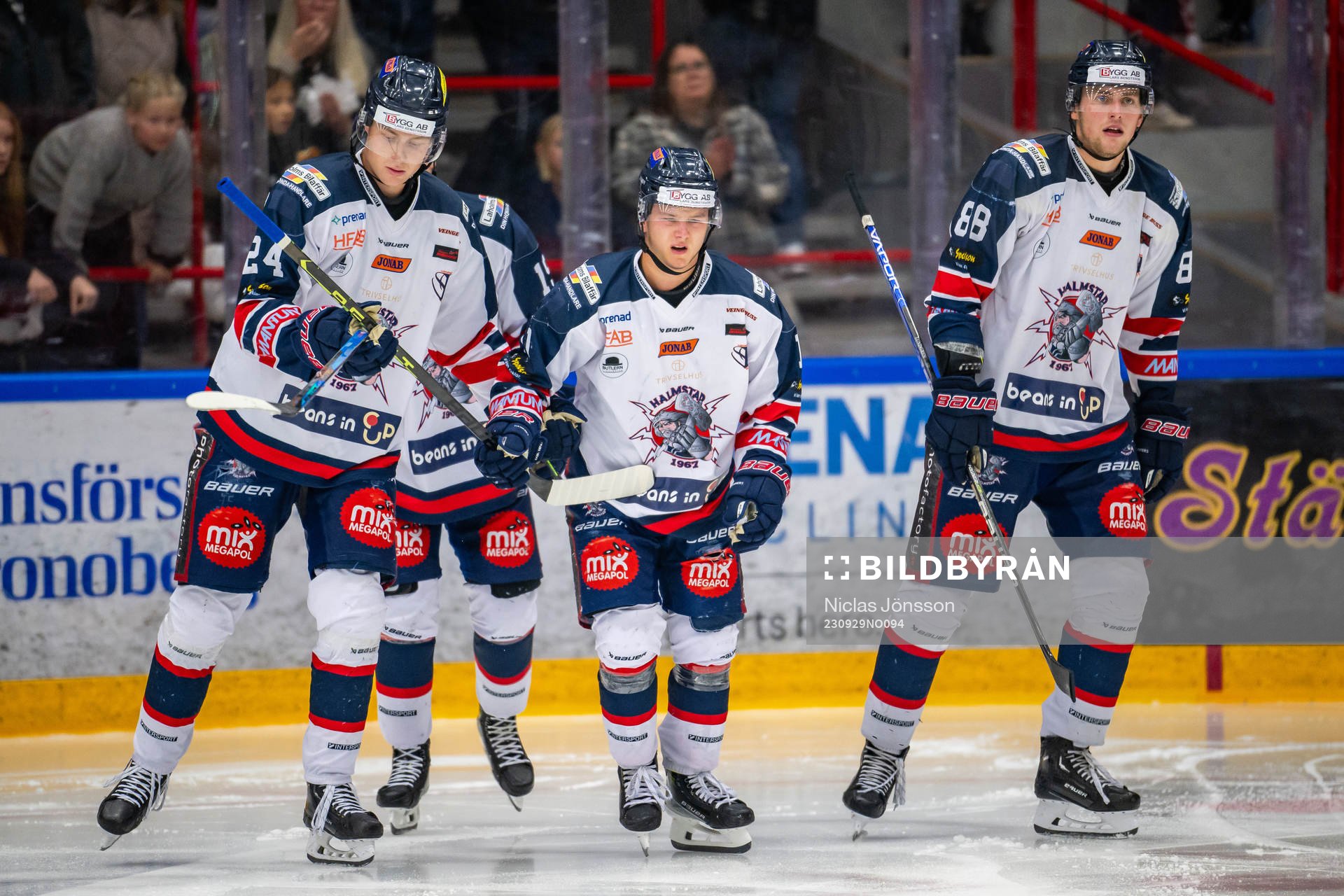 Halmstads Alexander Klarin, Lukas Sjöblom  och Jonathan