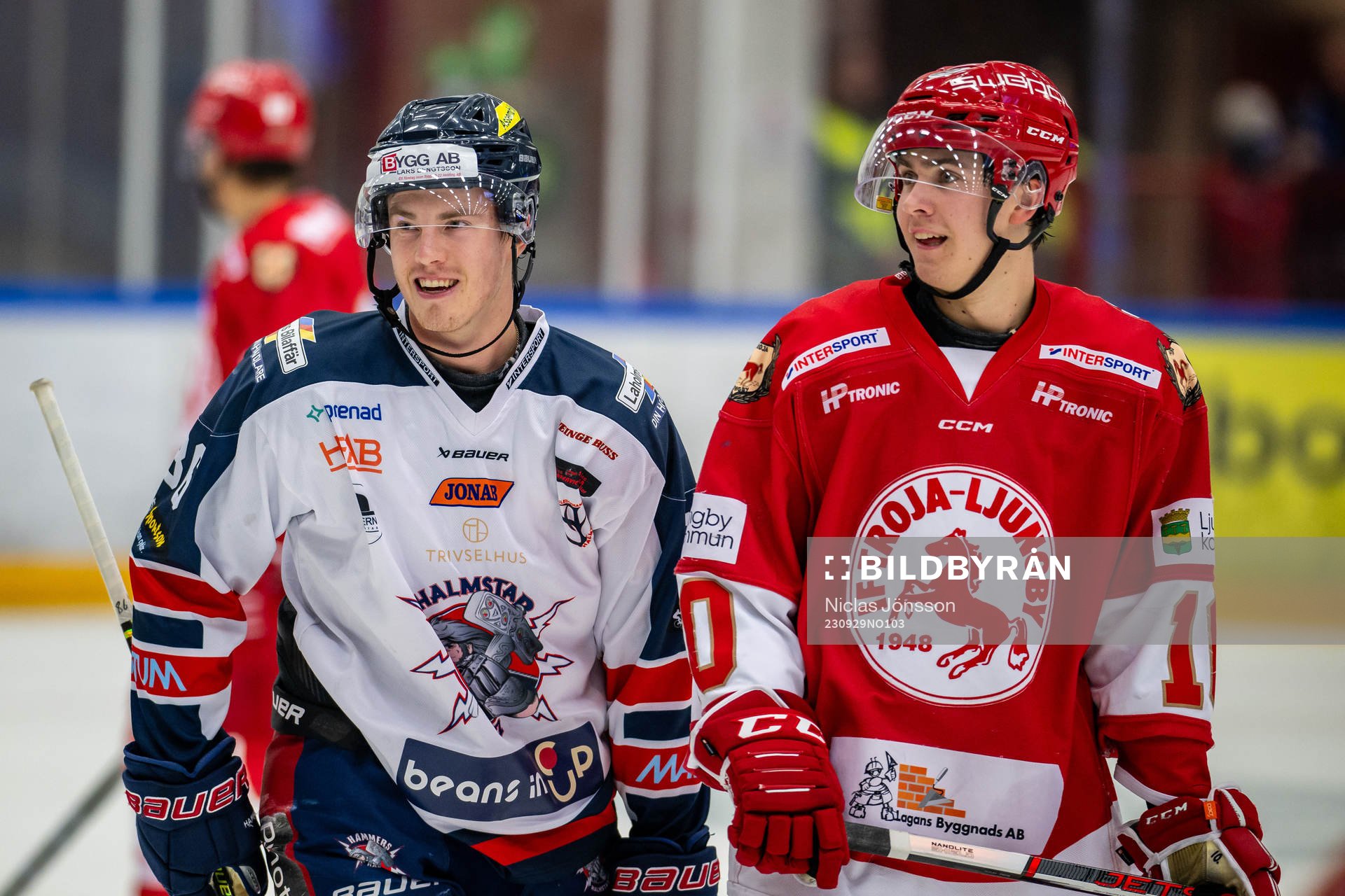 Halmstads Viktor Bernhardtz och Troja/Ljungbys Lucas