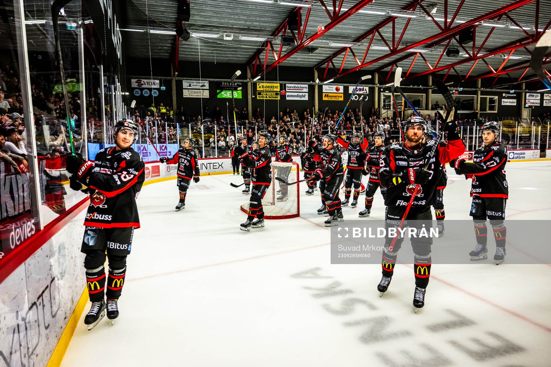 Nybros spelare jublar