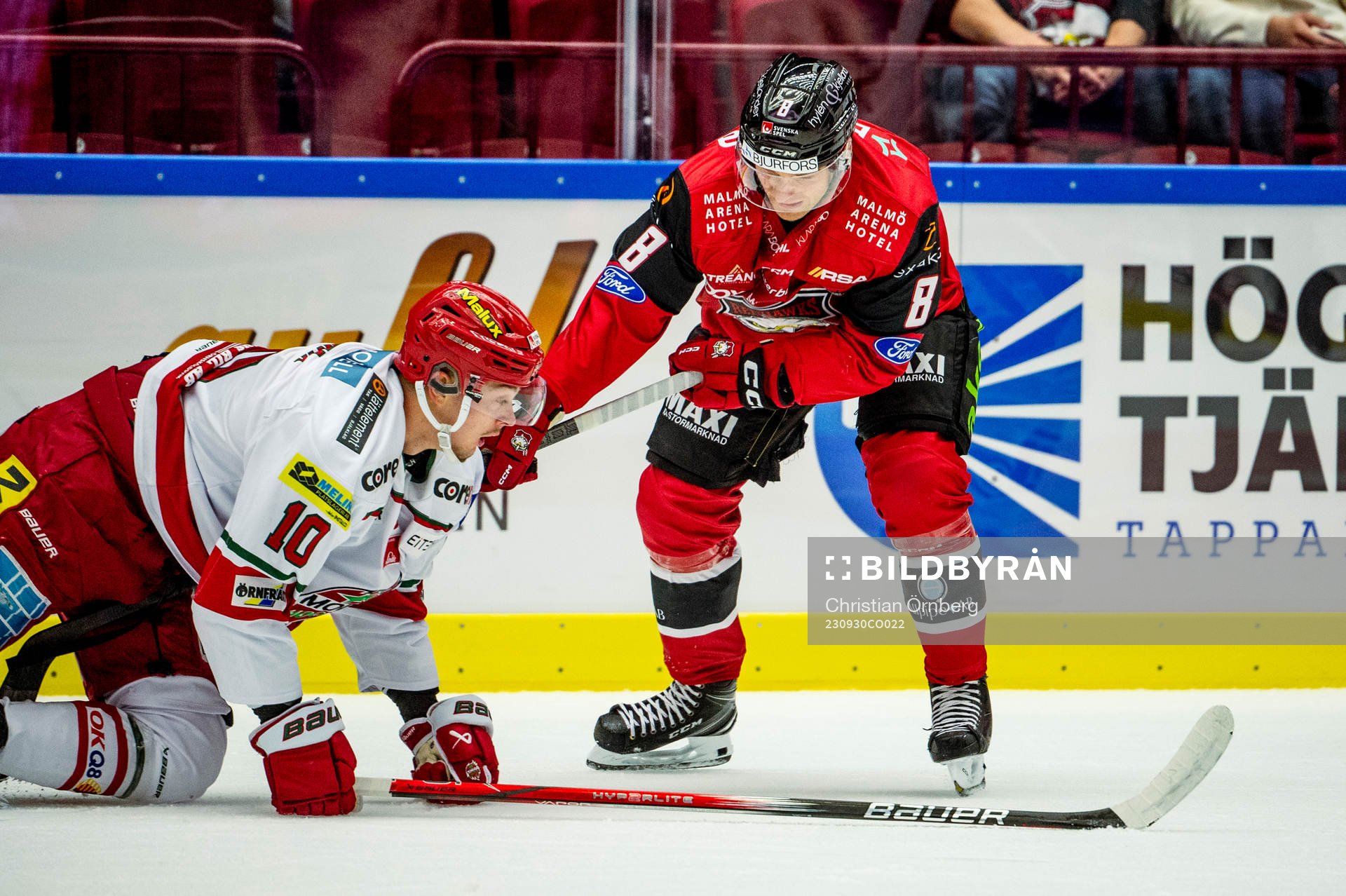 MoDos Sampo Ranta och Malmö Redhawks Johan Olofsson