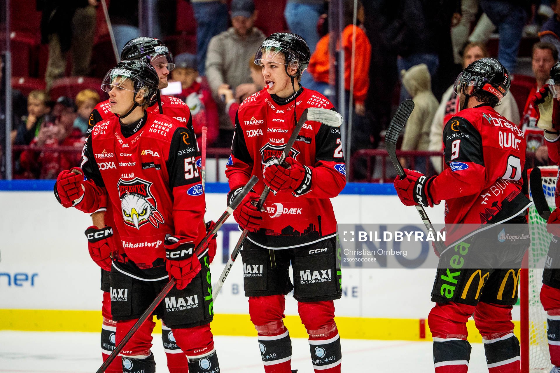 Malmö Redhawks spelare deppar