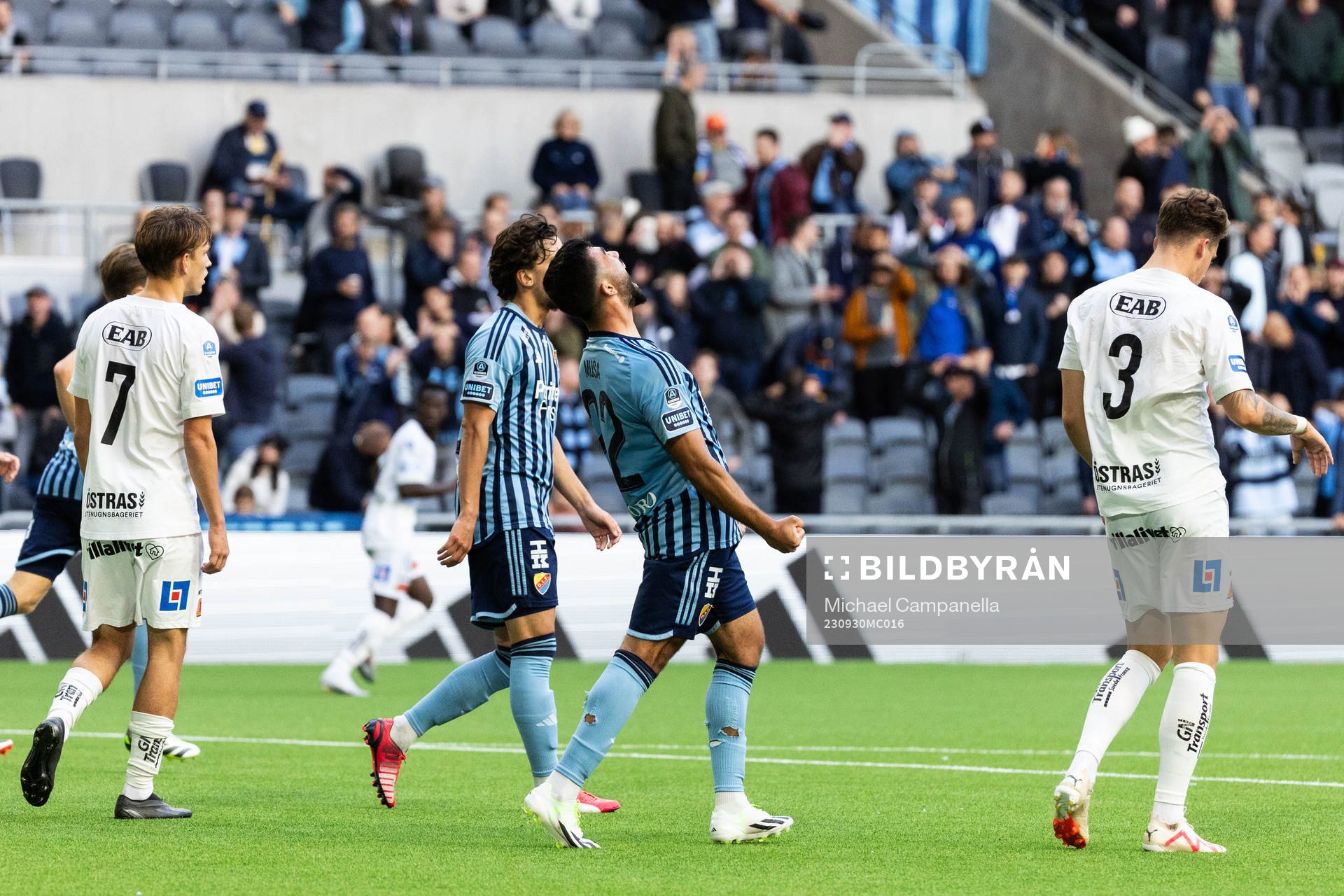 Djurgårdens Musa Gurbanli reagerar