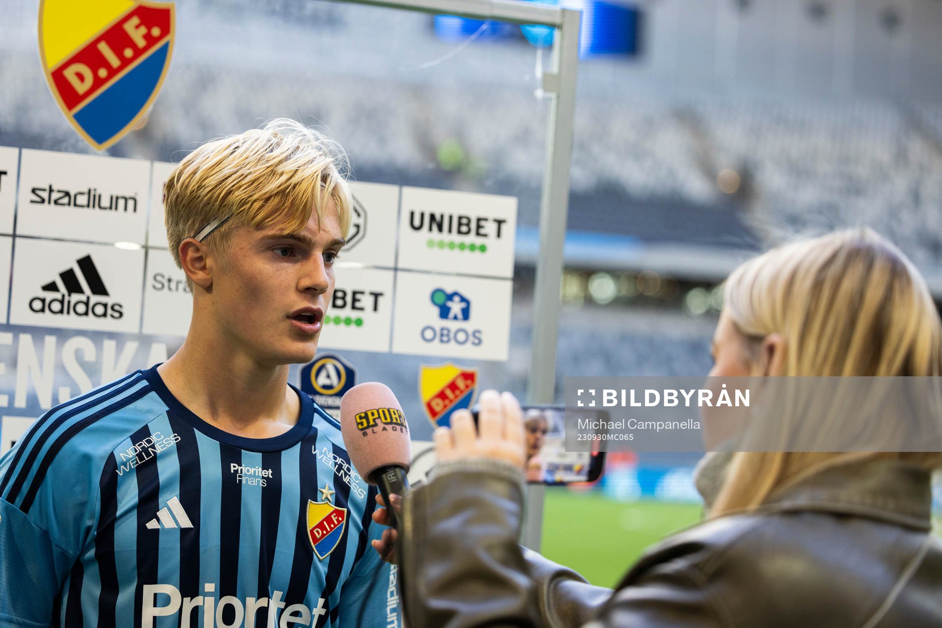 Djurgårdens Lucas Bergvall intervjuades