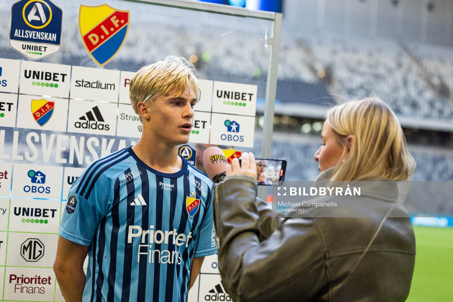 Djurgårdens Lucas Bergvall intervjuades