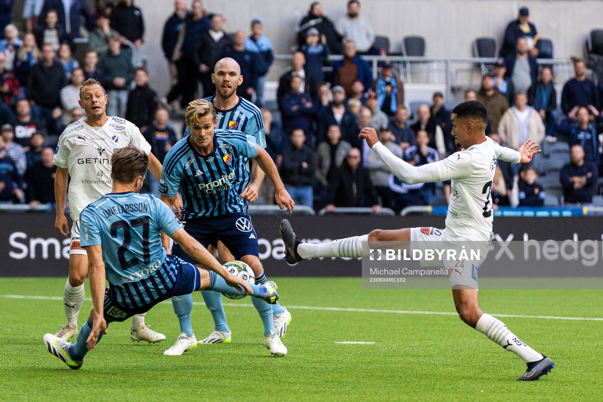 Djurgårdens Jacob Une Larsson och Hampus Finndell