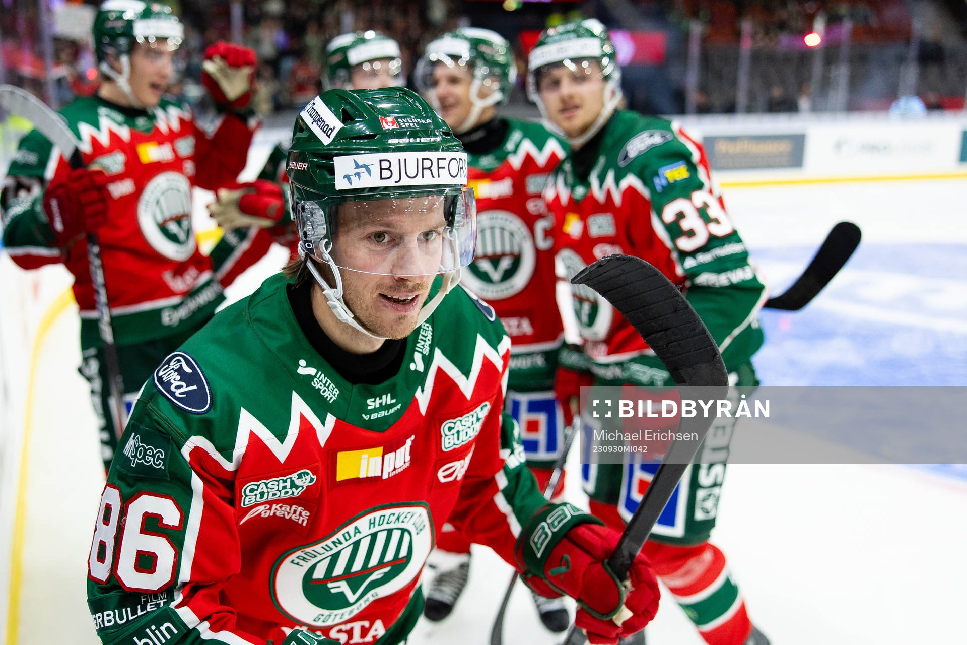 Frölundas Erik Thorell jublar