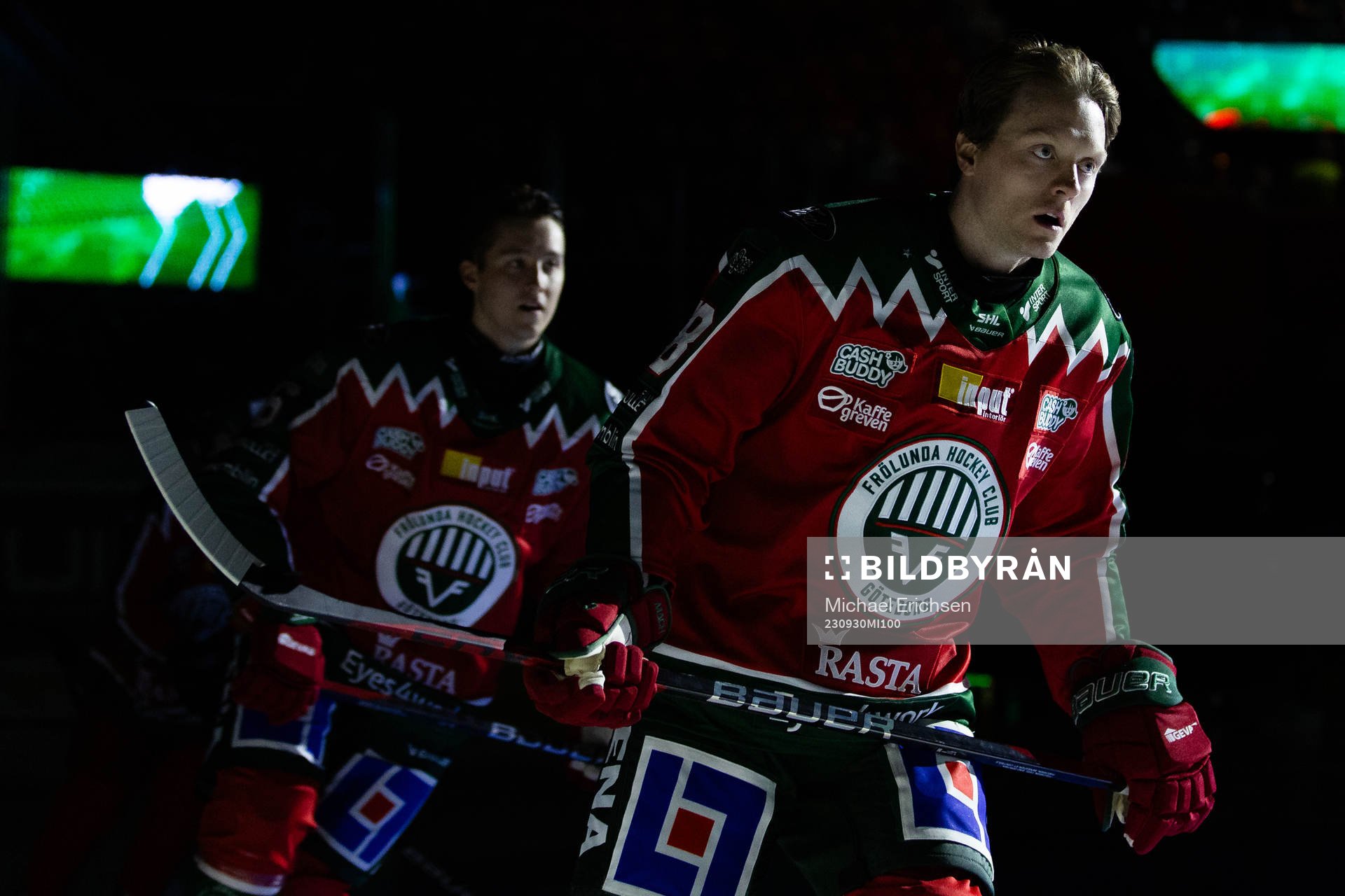 Frölundas Carl Klingberg innan ishockeymatchen i SHL