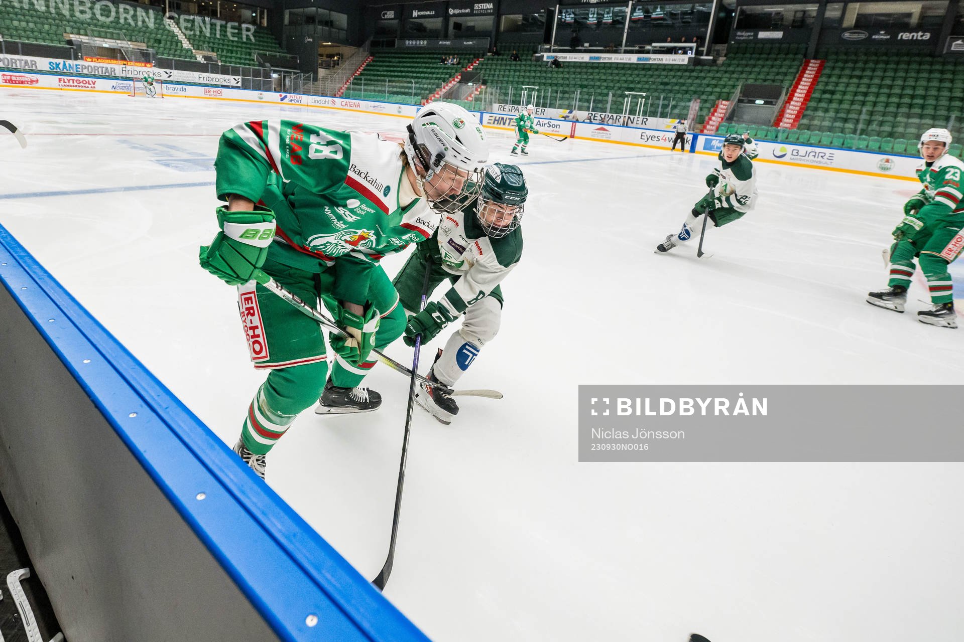 Rögles Gregor Biber och Färjestads Elias Straume Vatne