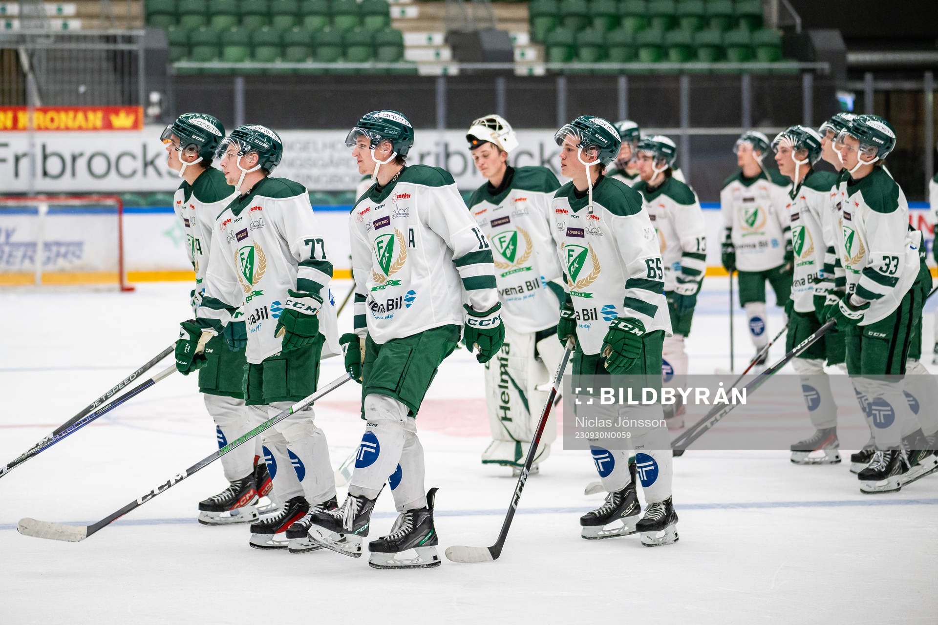 Färjestads spelarna jublar