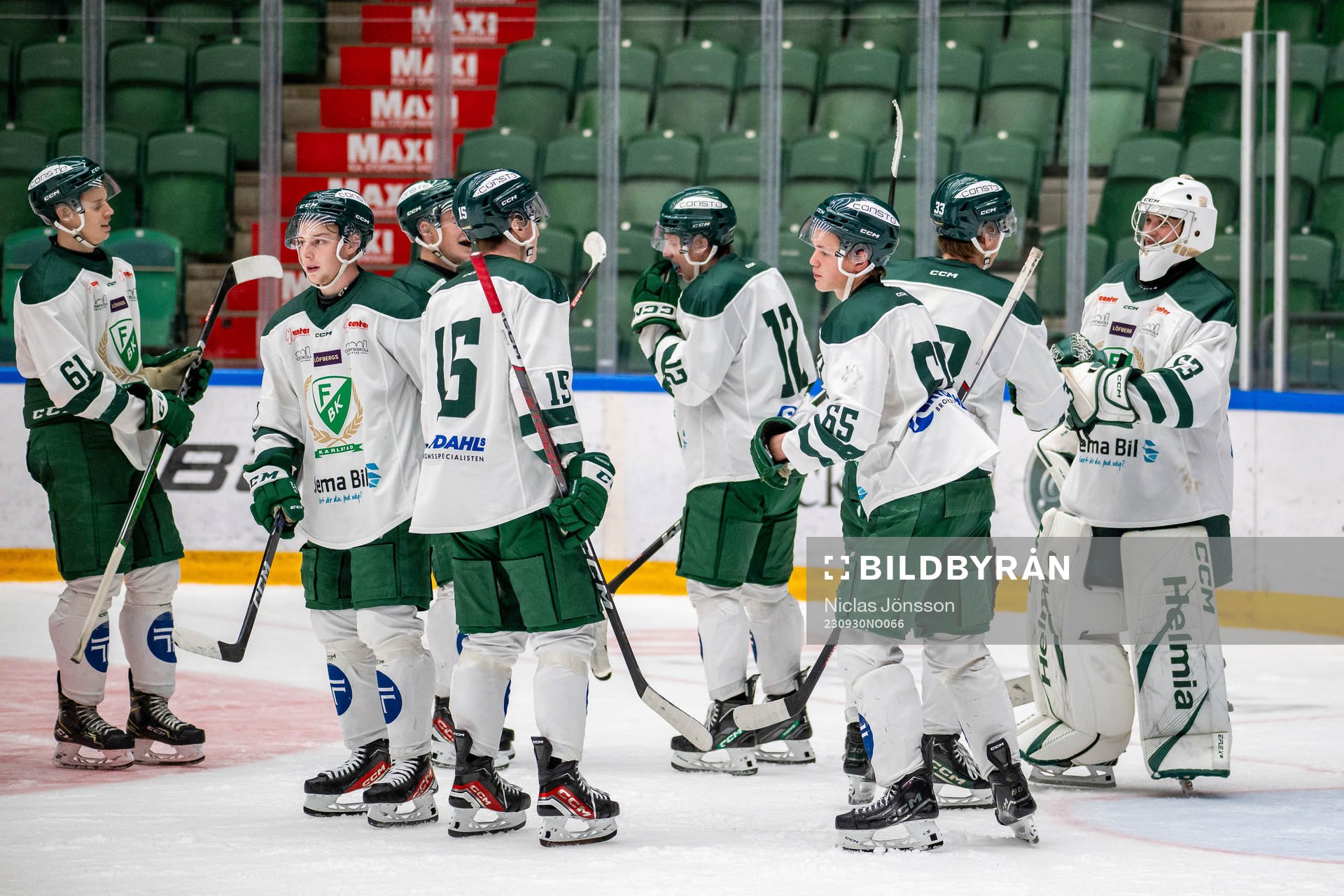 Färjestads spelarna jublar