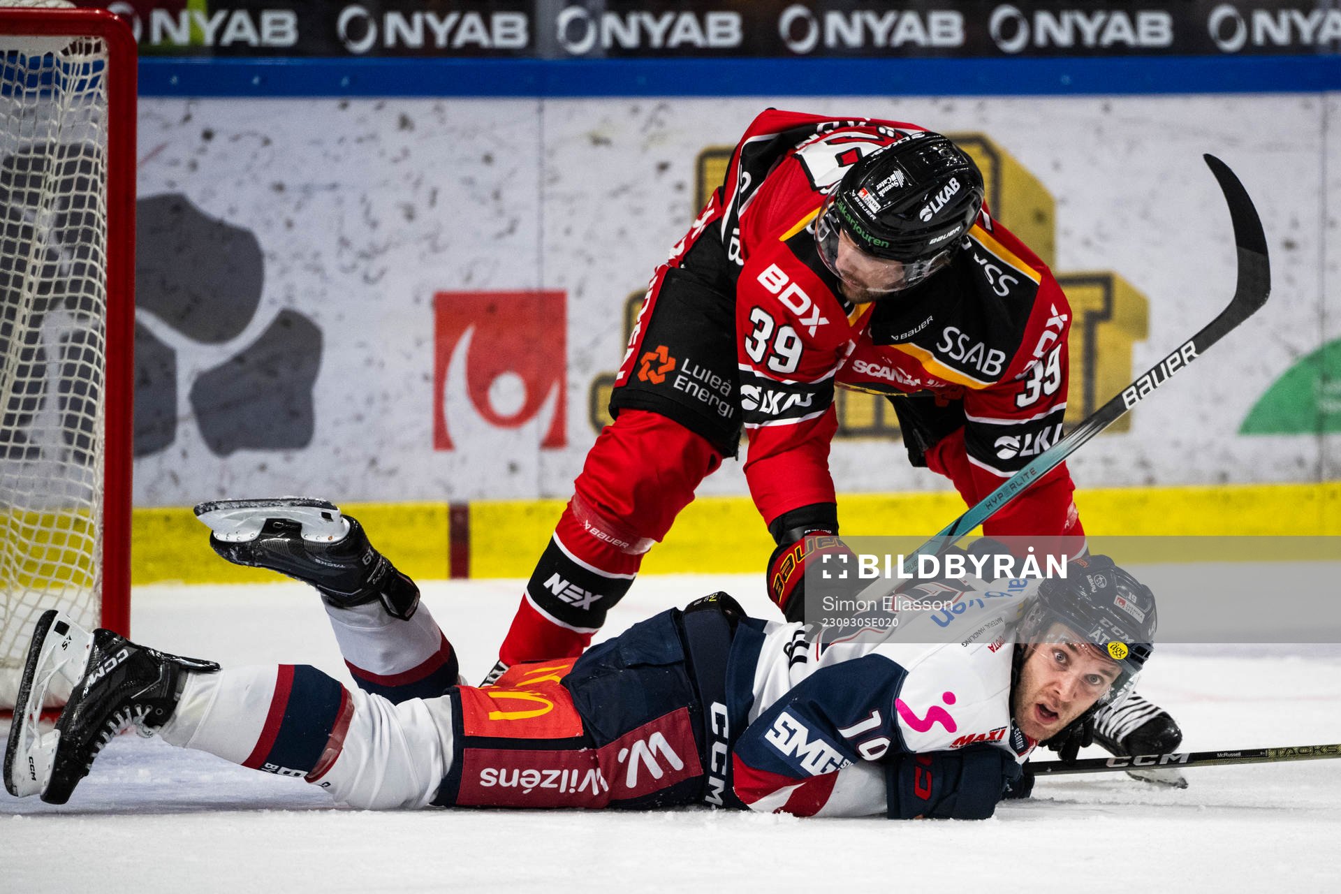 Luleås Pontus Själin och Linköpings Patrick Russell