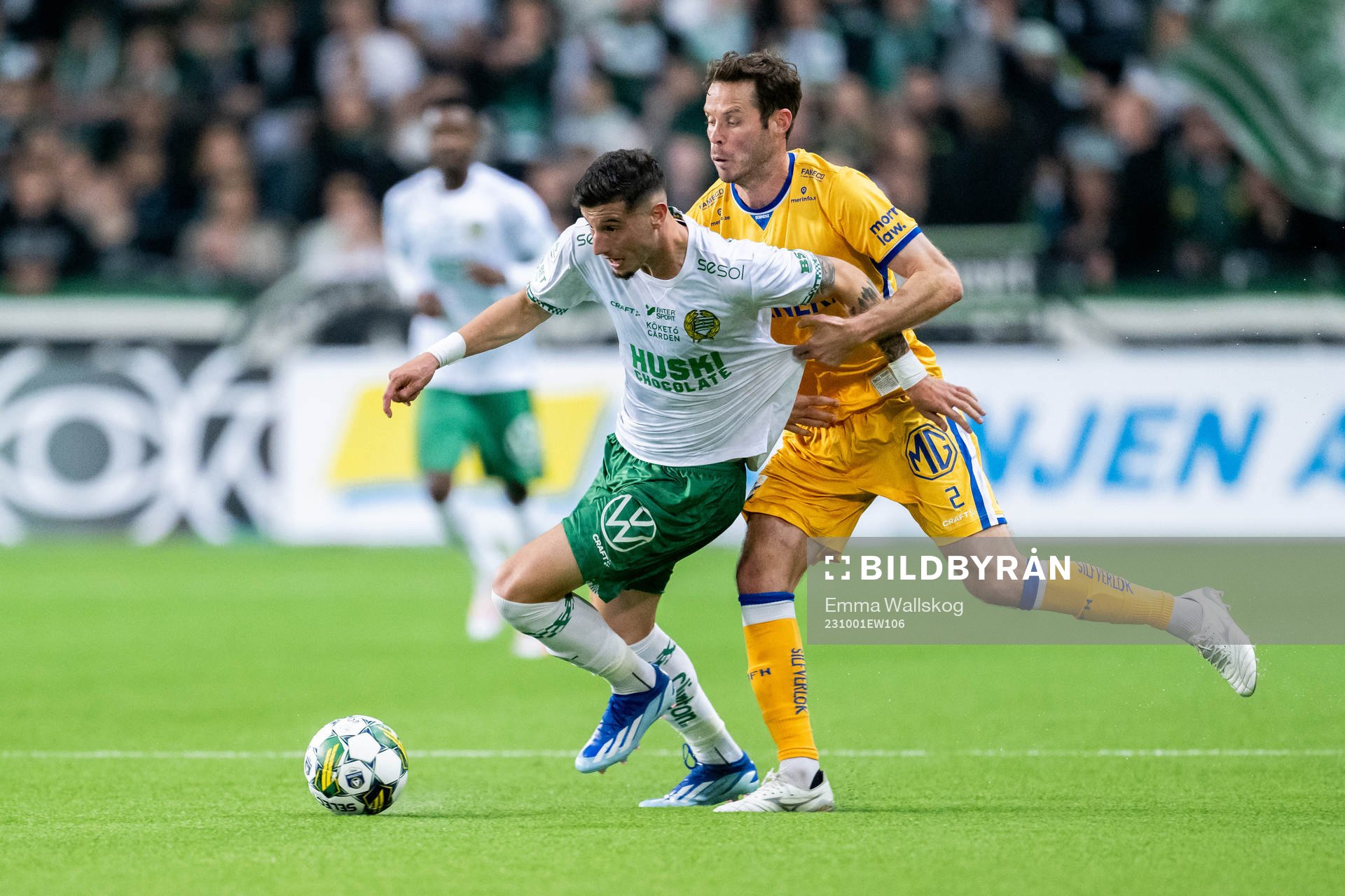 Hammarbys Viktor Djukanovic och IFK Göteborgs Emil