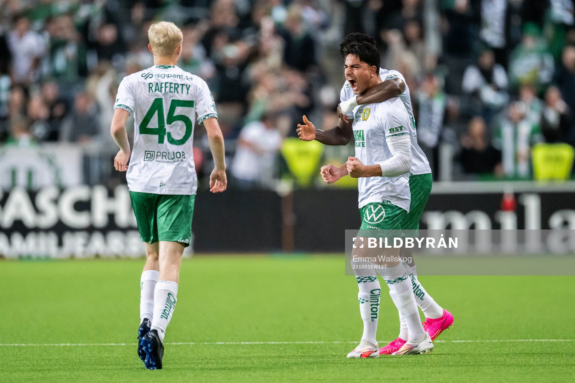 Hammarbys Jusef Erabi jublar