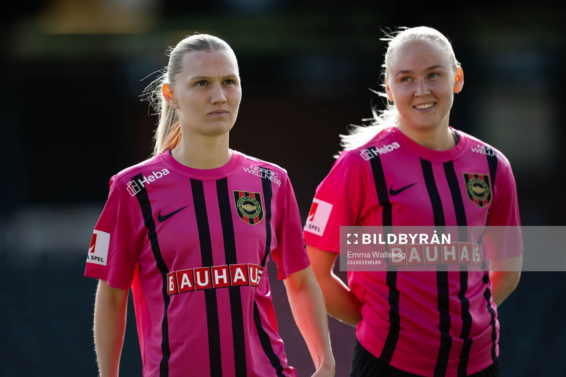 Brommapojkarnas Sara Olai och Wilma Wärulf