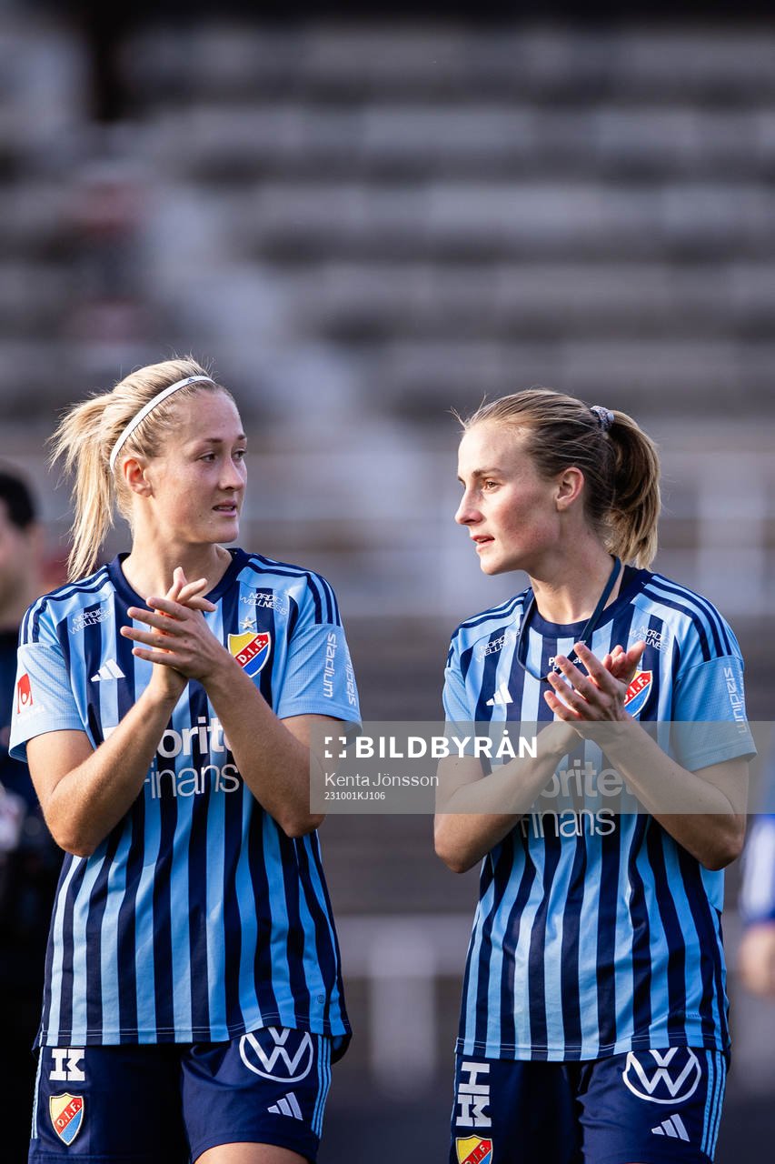 Djurgårdens Sanna Kullberg och Kamilla Lilhammer Karlsen