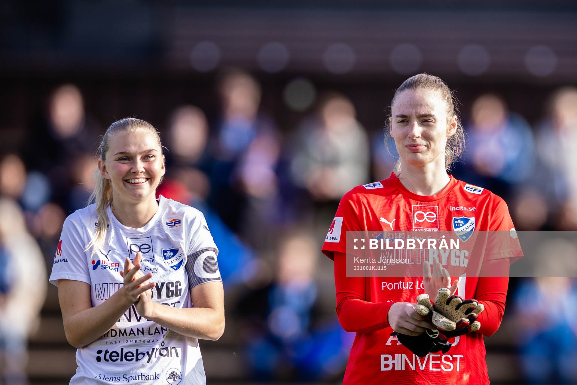Kalmars Amanda Persson och målvakt Laura Frederikke