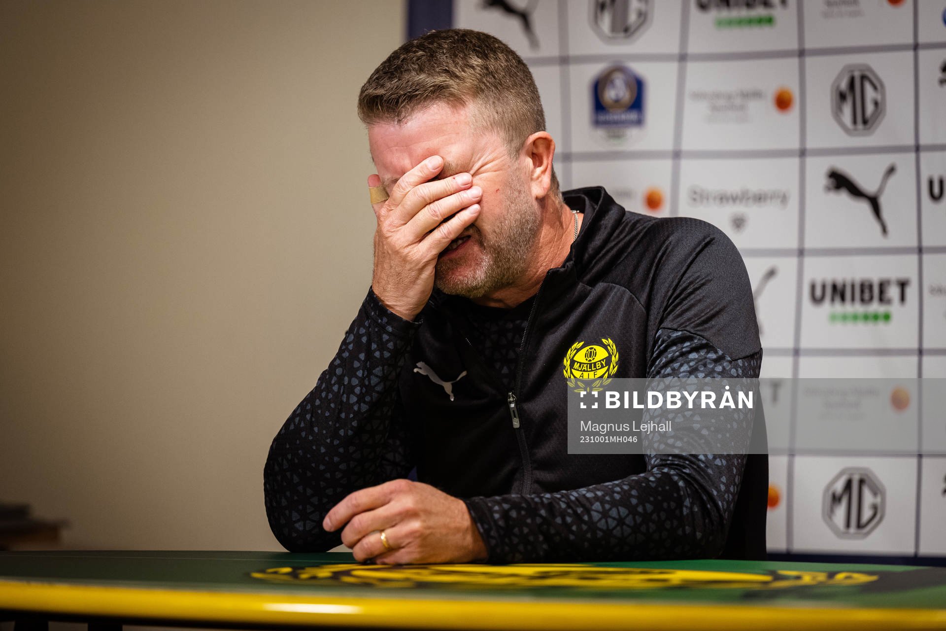 Mjällbys tränare Anders Torstensson deppar