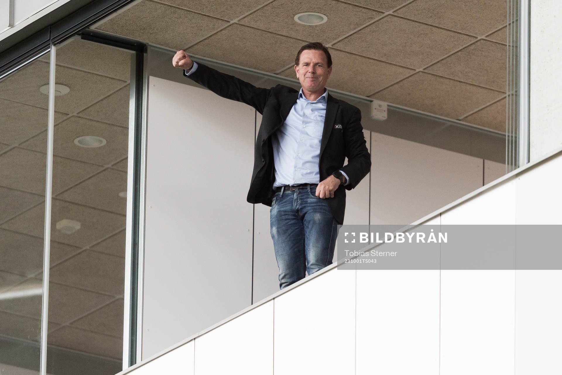 Sirius tränare Christer Mattiasson jublar