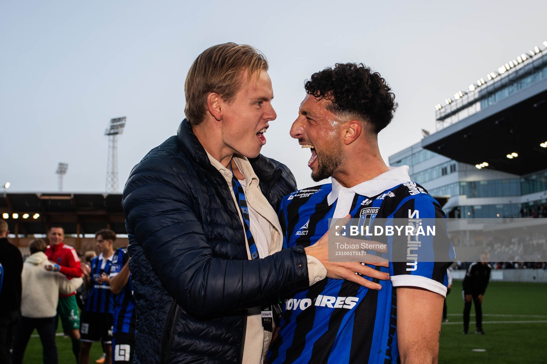Sirius Jakob Tånnander och Wessam Abou Ali jublar