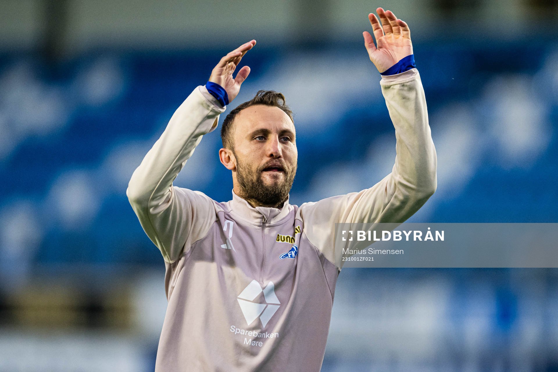 Magnus Wolff Eikrem of Molde celebrates