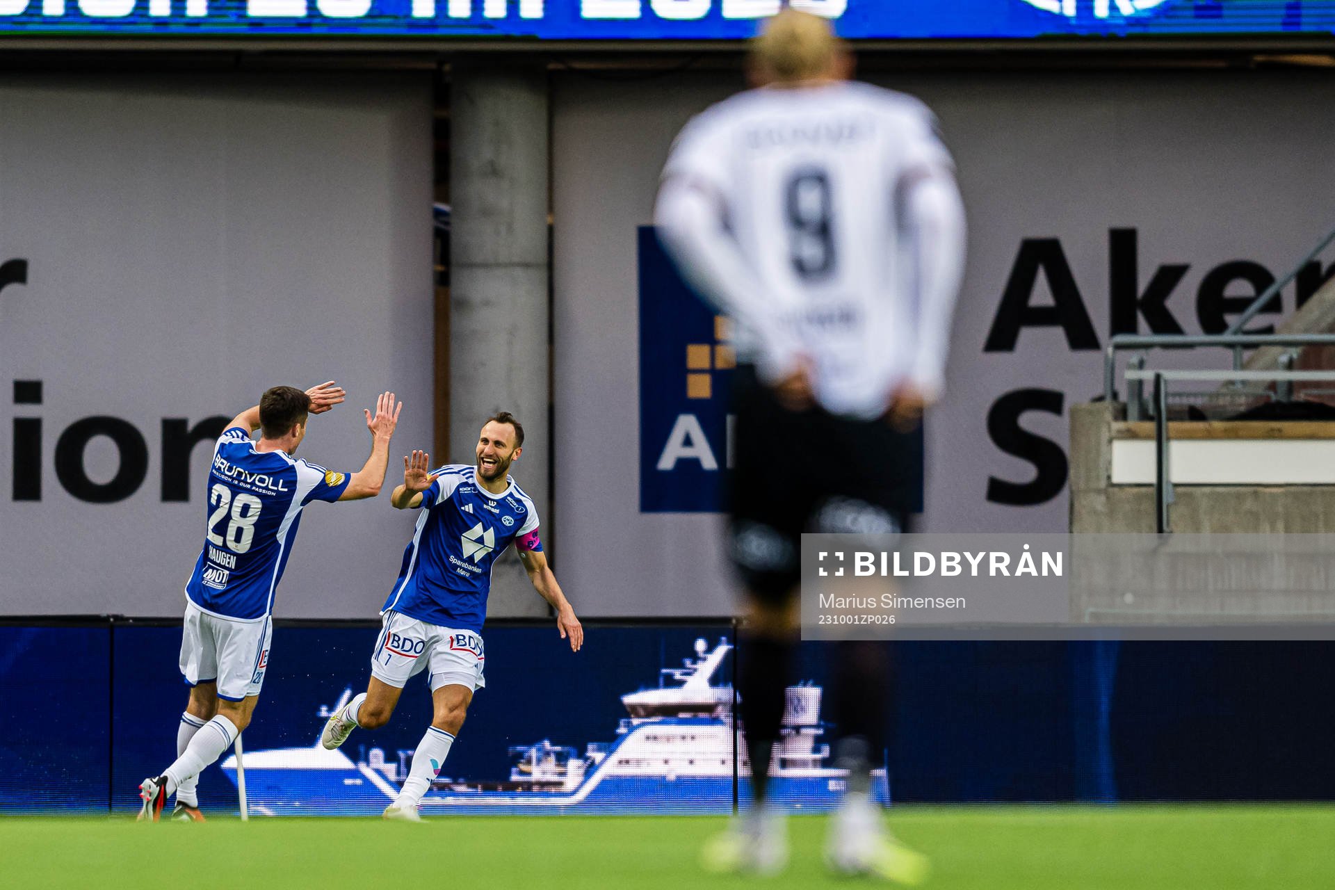 Magnus Wolff Eikrem of Molde celebrates