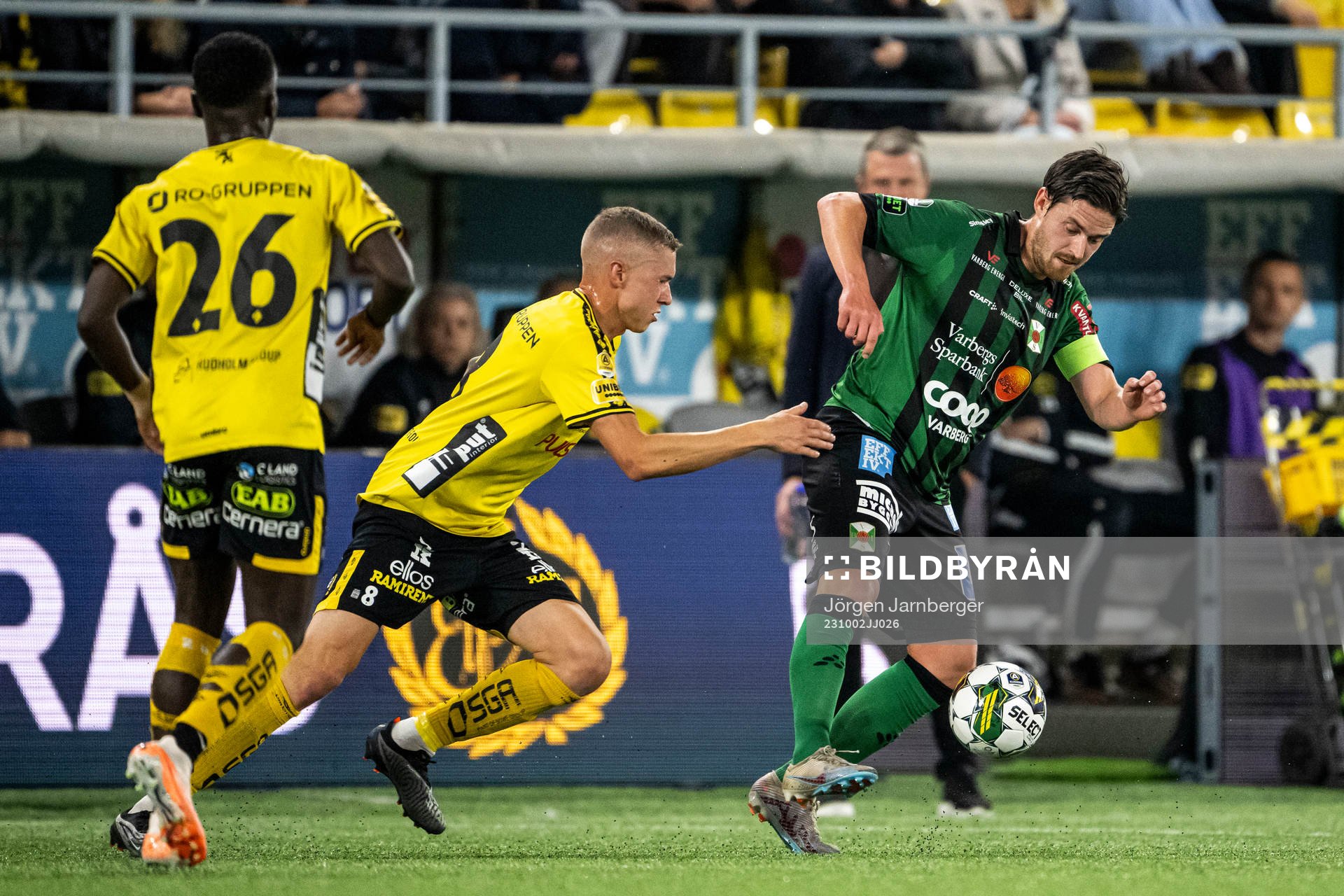 Elfsborgs Sebastian Holmen och Varbergs Robin Tranberg
