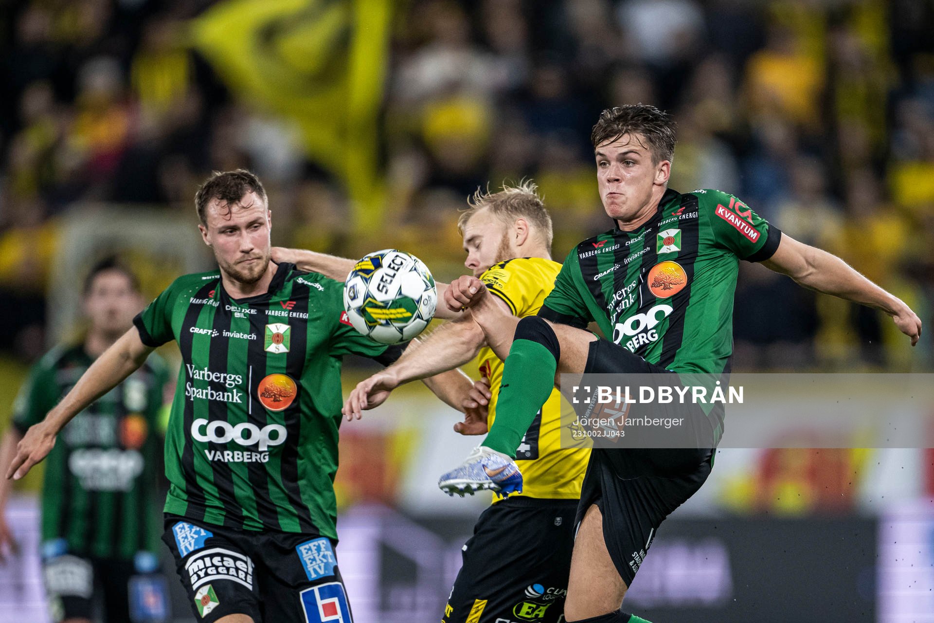 Varbergs Niklas Dahlström och Elfsborgs Sveinn Guðjohnsen