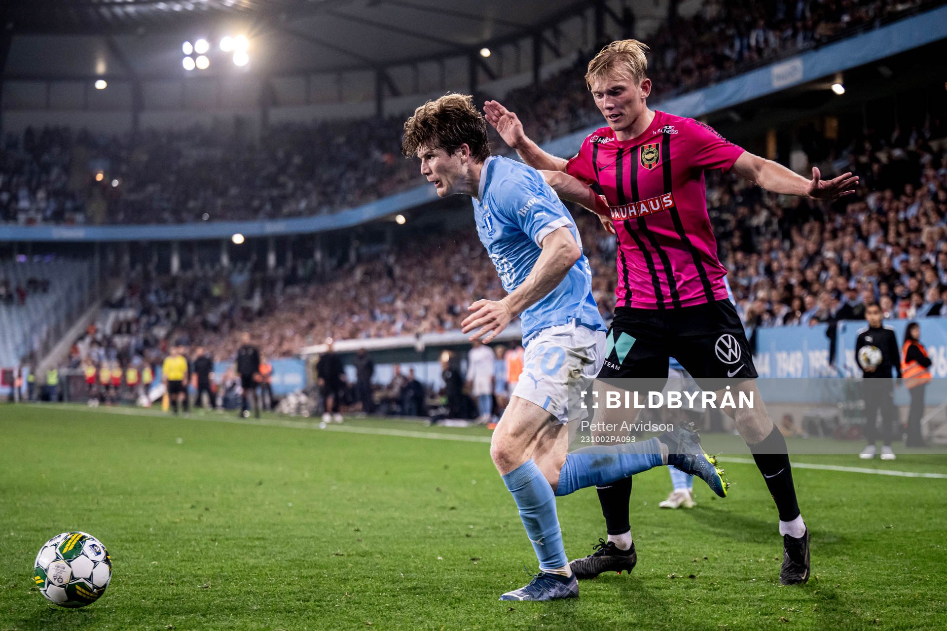 Malmö FFs Oliver Berg och Brommapojkarnas Alexander Jensen