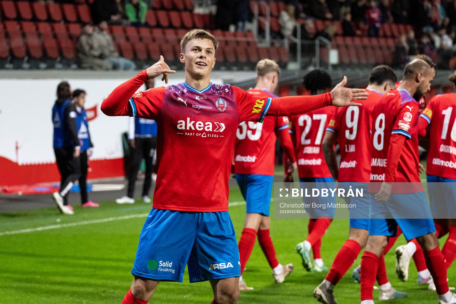 Helsingborgs Erik Ring jublar